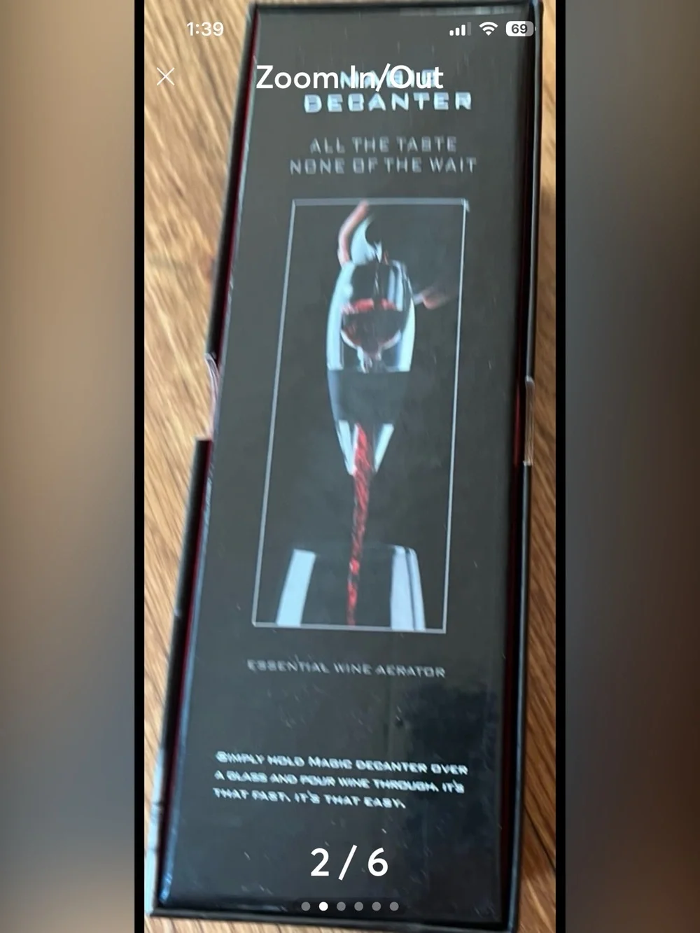 New in box Magic decanter wine aerator